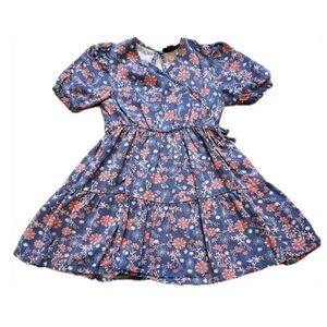 Vince Camuto Blue and Pink Floral Kids Dress